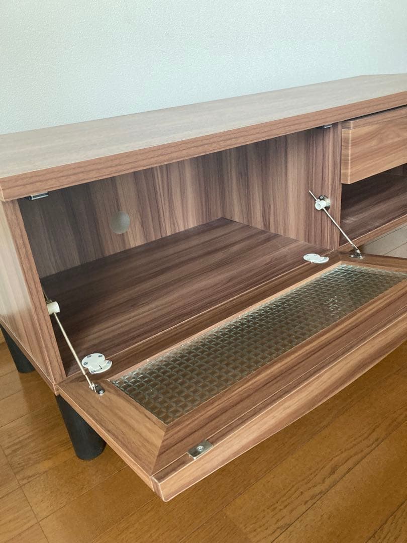木製テレビボード ブラウン 引き出し付き 扉付き収納 ナチュラル 幅120cm