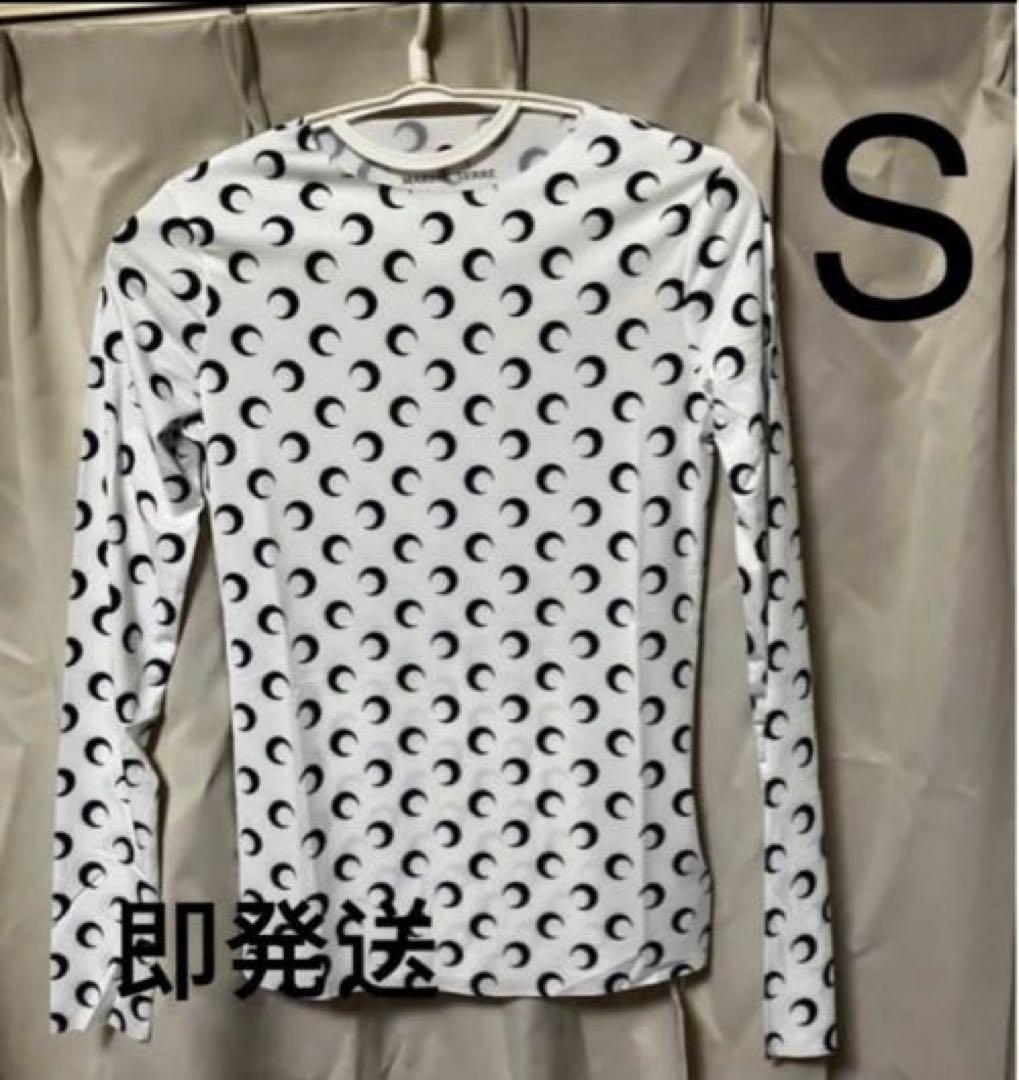 MARINE SERRE ホワイト 長袖Tシャツ S