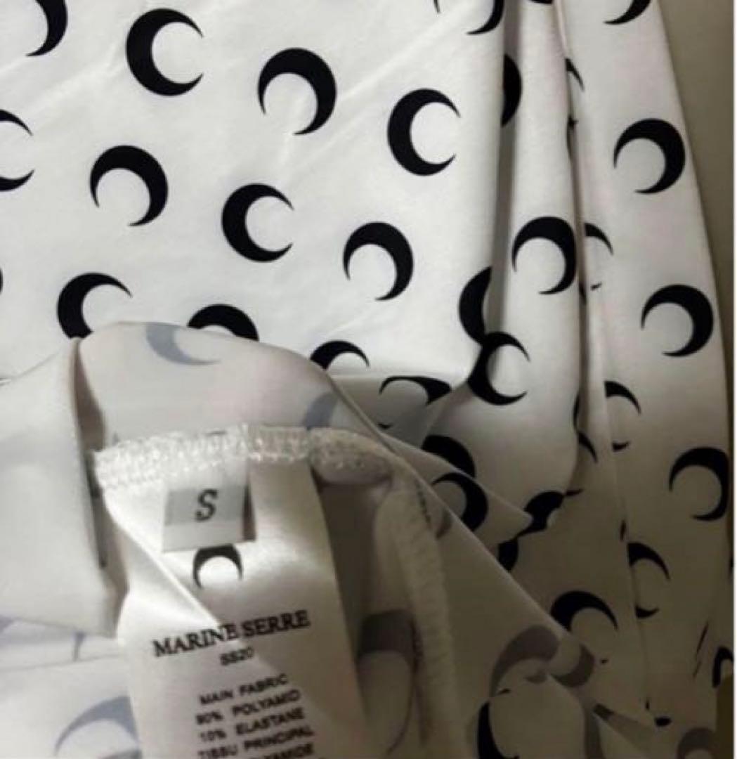 MARINE SERRE ホワイト 長袖Tシャツ S