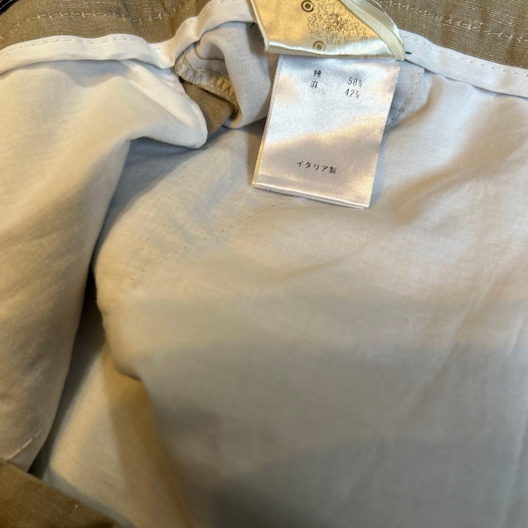 T*T様 BERWICH スコッチ　ベージュ 2プリーツ スラックス　44