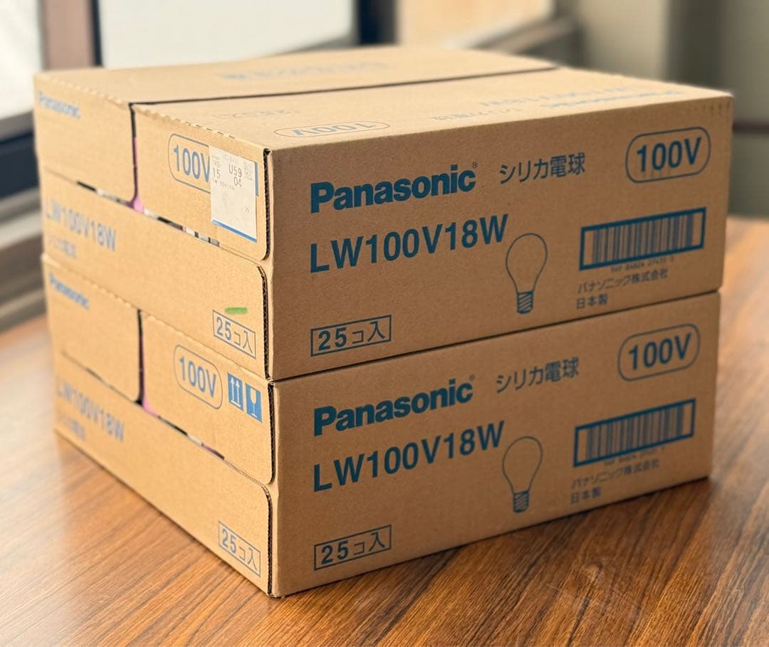 Panasonic シリカ電球 LW100V18W 25個入り【4ケース】