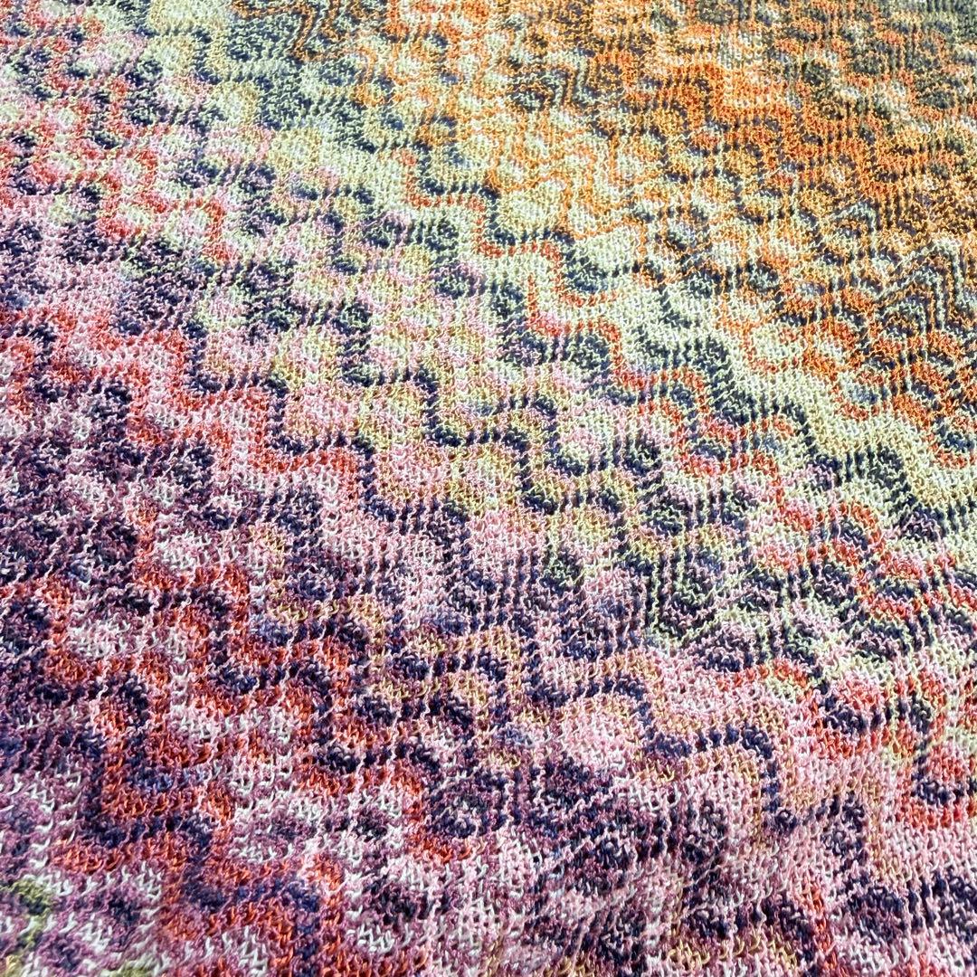 極美品★ミッソーニ 高級オレンジタグ ロングワンピーサマーニット マルチカラー