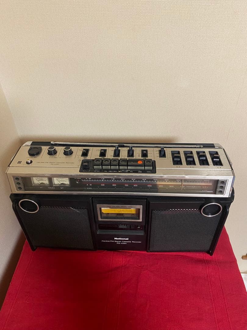 ナショナルラジカセRS-4350 希少カセット動作する　MAC ST-7