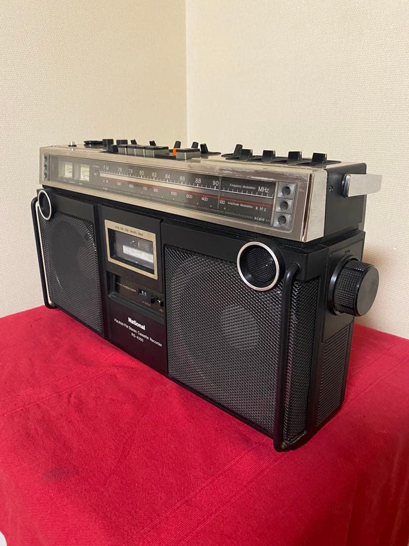 ナショナルラジカセRS-4350 希少カセット動作する　MAC ST-7