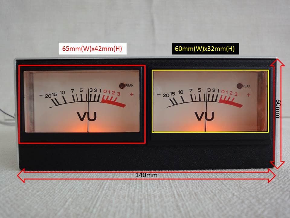 自作ステレオVUメーター214号機(TEACピーク表示機能LED付)