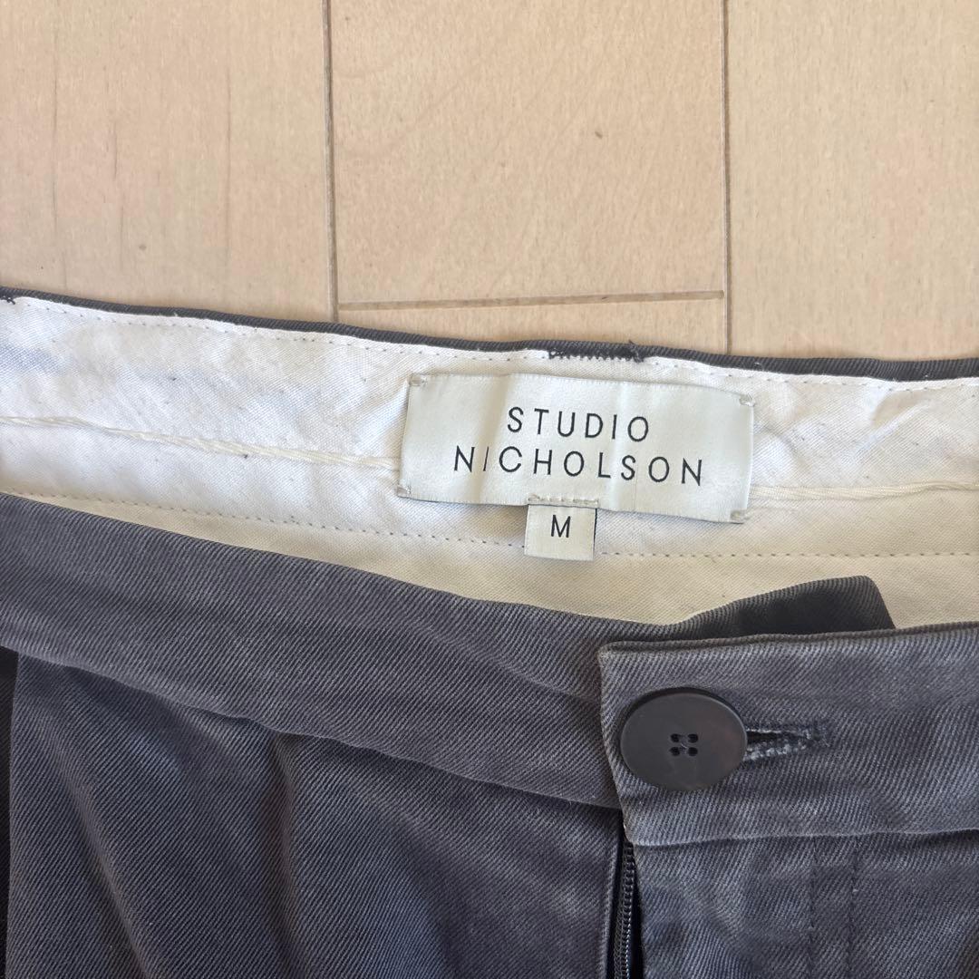 パンツ STUDIO NICHOLSON SORTE PANT IN DARKNAVY
