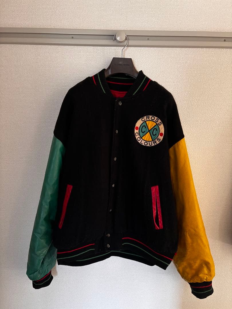 レ*着様 【激レア】CROSS COLOURS 90年代 レザー スタジャン
