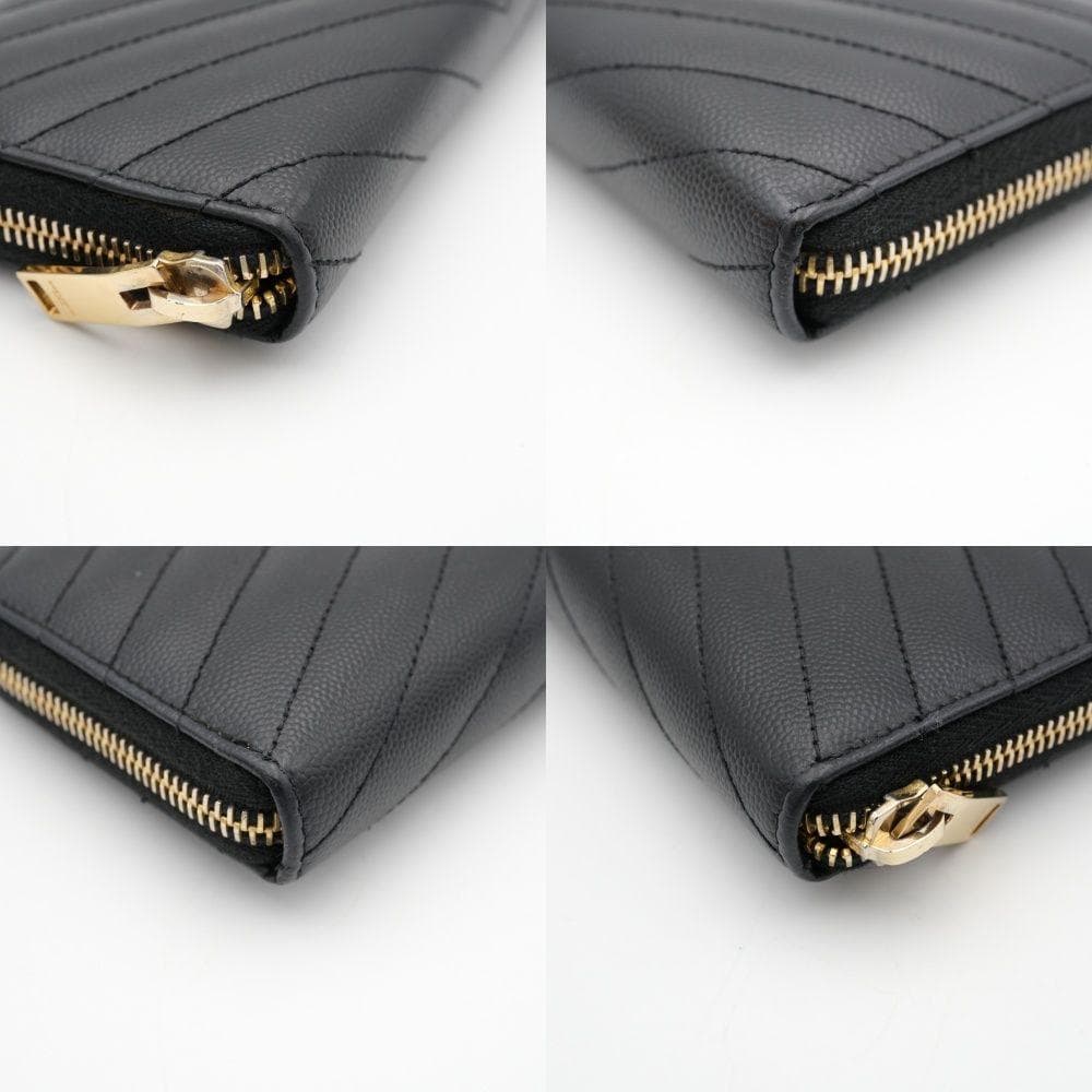 【美品】サンローラン モノグラム フルジップ ウォレット 長財布 Vステッチ
