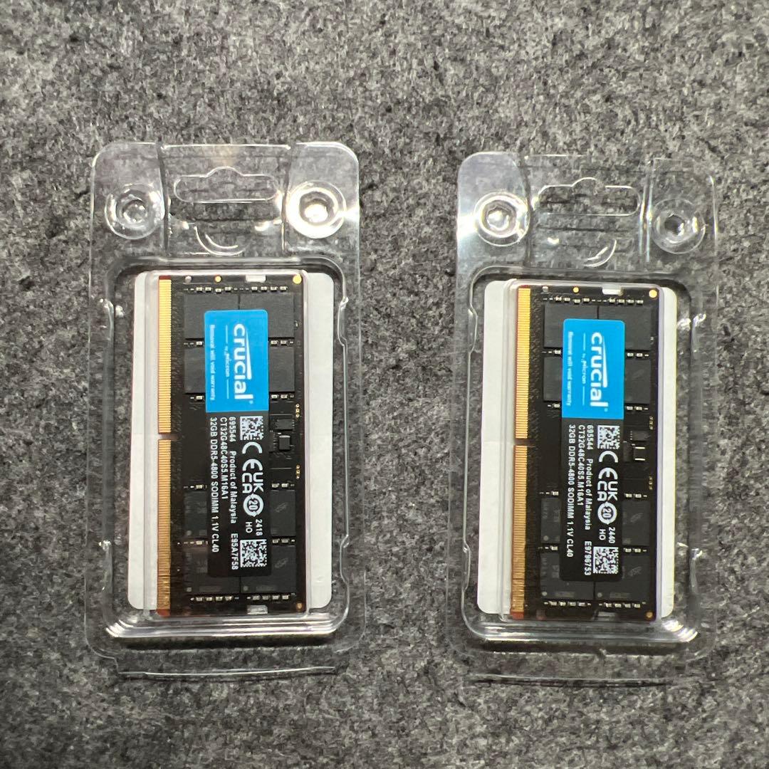 Crucial 32GB DDR5 SO-DIMM メモリー