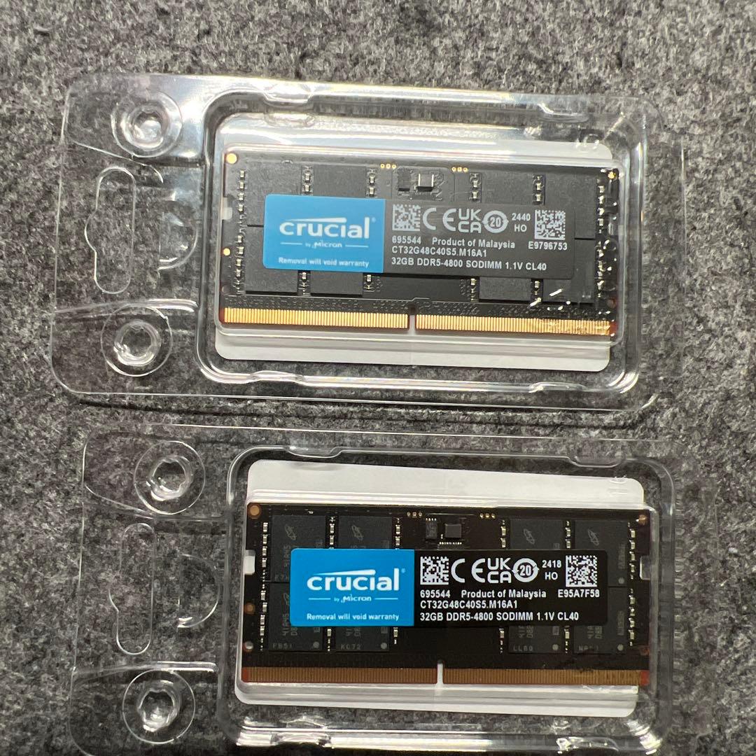 Crucial 32GB DDR5 SO-DIMM メモリー