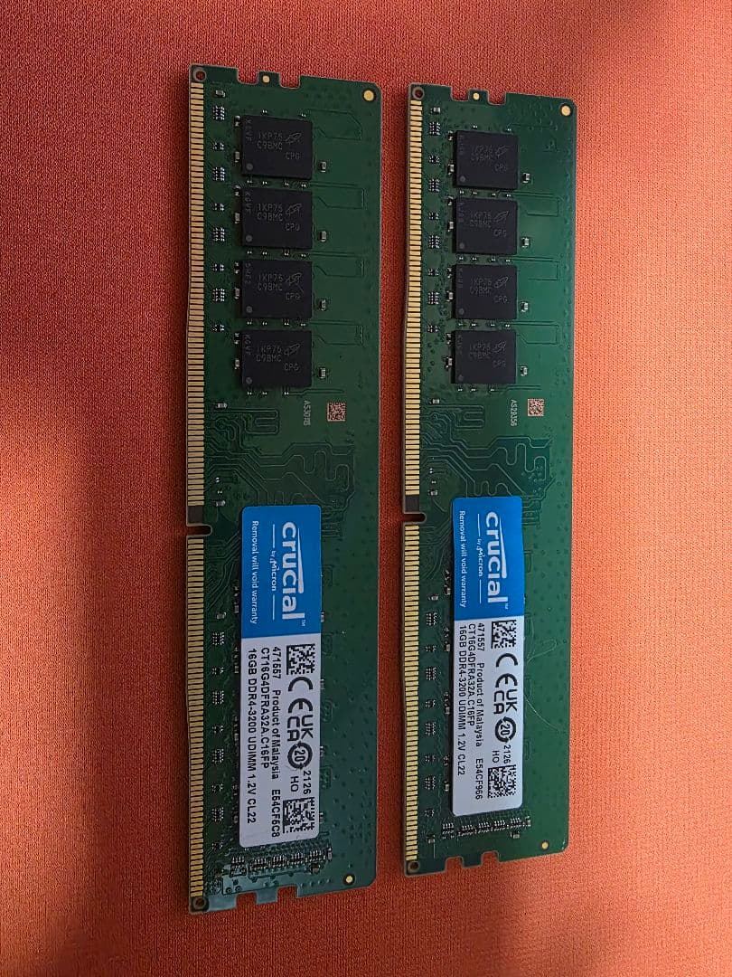 メモリー CT16G4DFRA32A [DDR4 PC4-25600 16GB] * 2