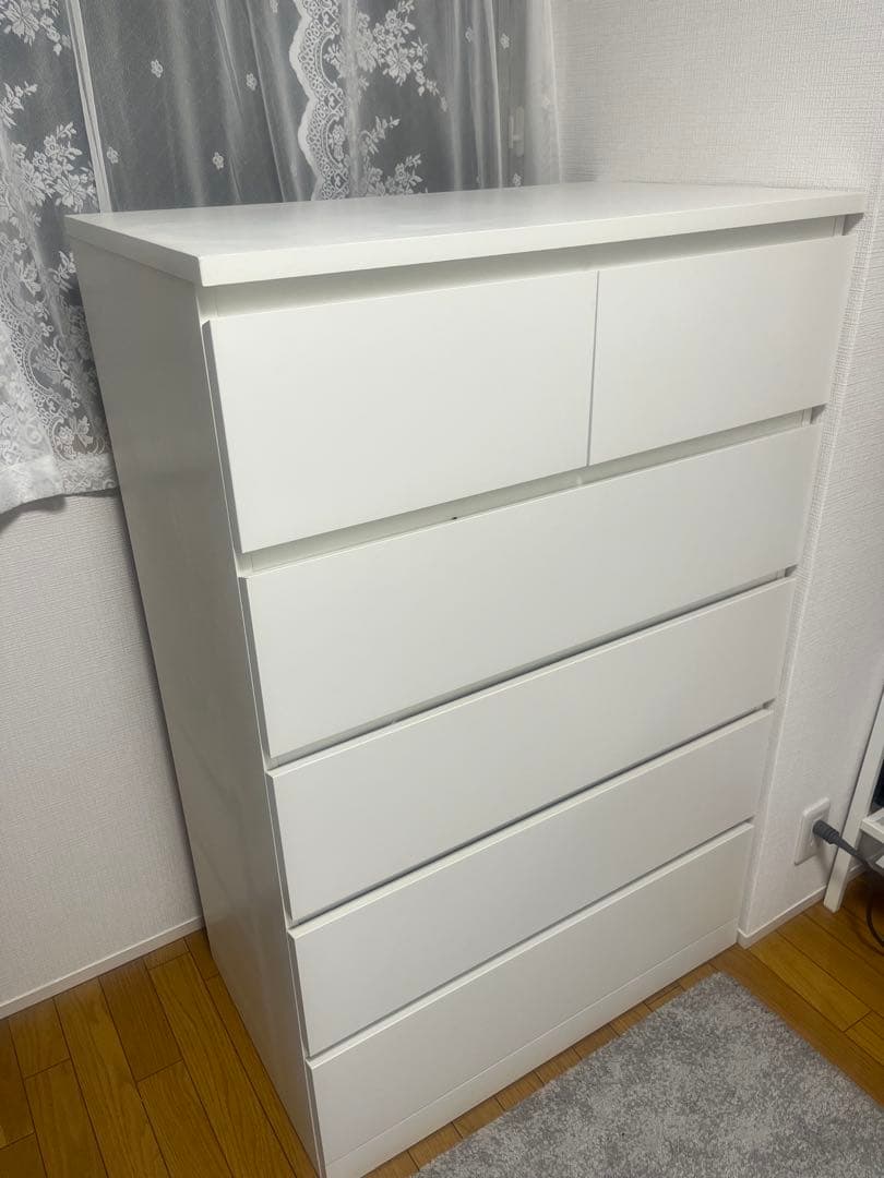 【IKEA】MALM マルム　ホワイトチェスト