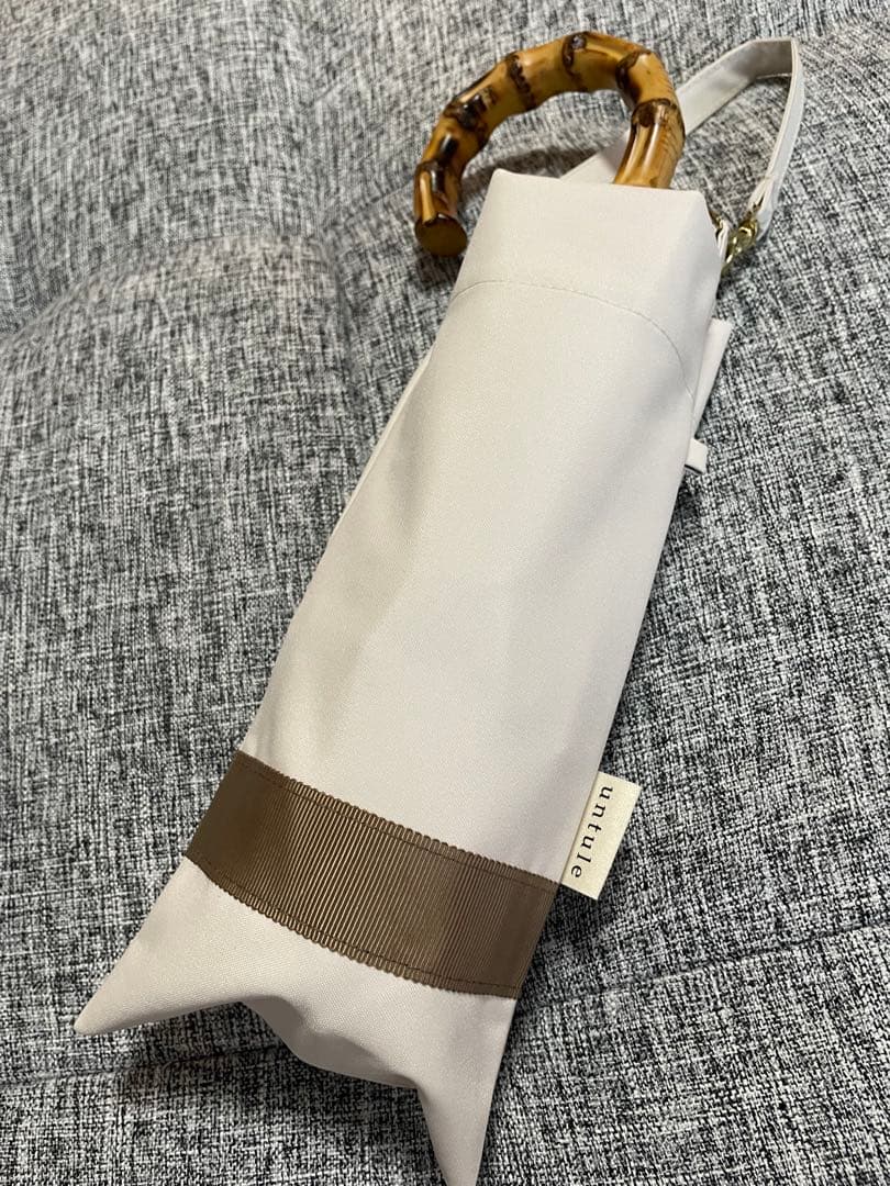 untule 折りたたみ傘 アイボリー/ベージュ