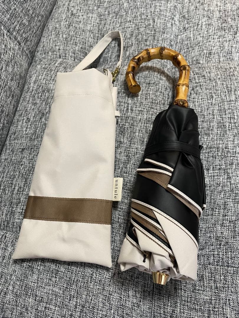 untule 折りたたみ傘 アイボリー/ベージュ