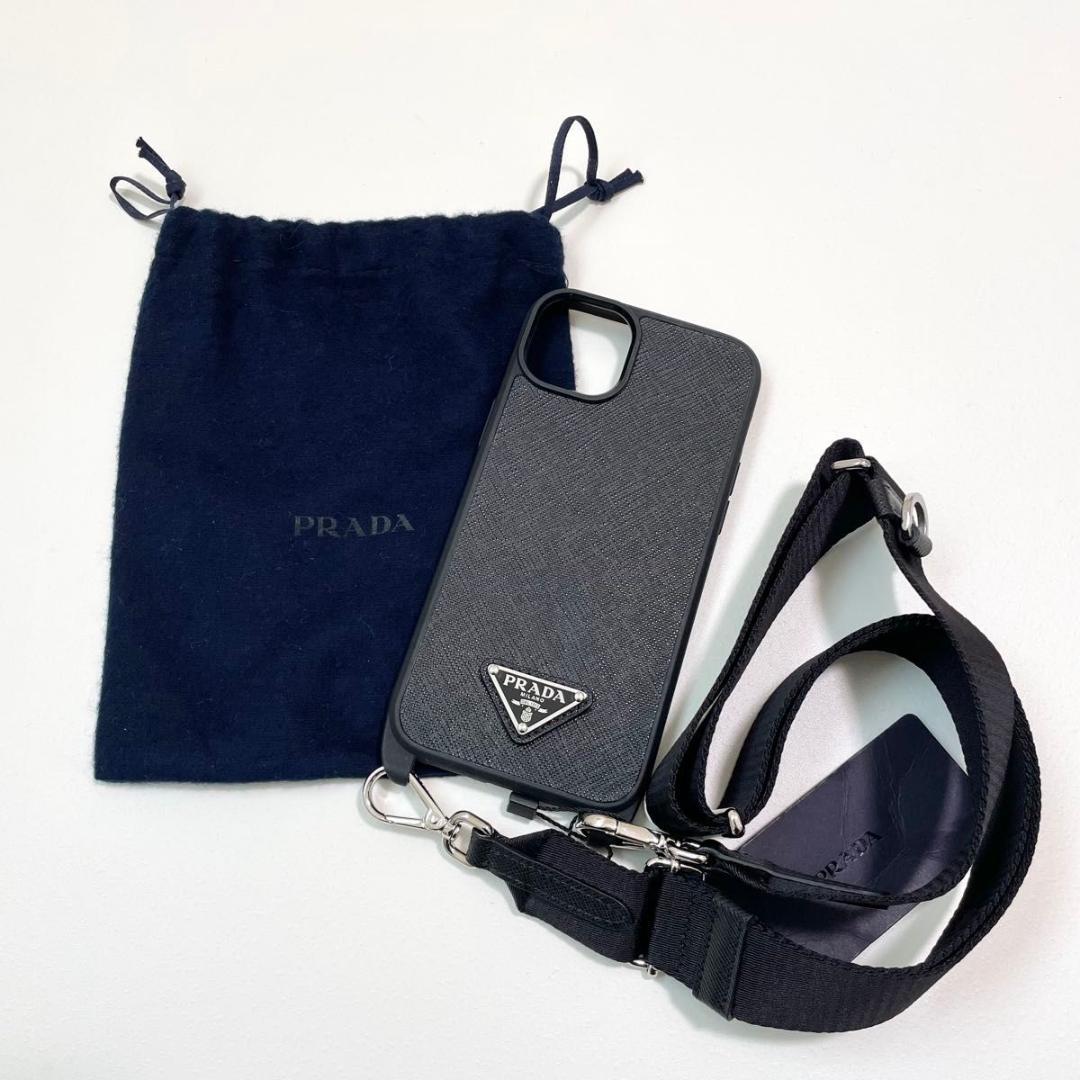 プラダ iPhone14 Plus マホケース ショルダー ブラック 新品未使用