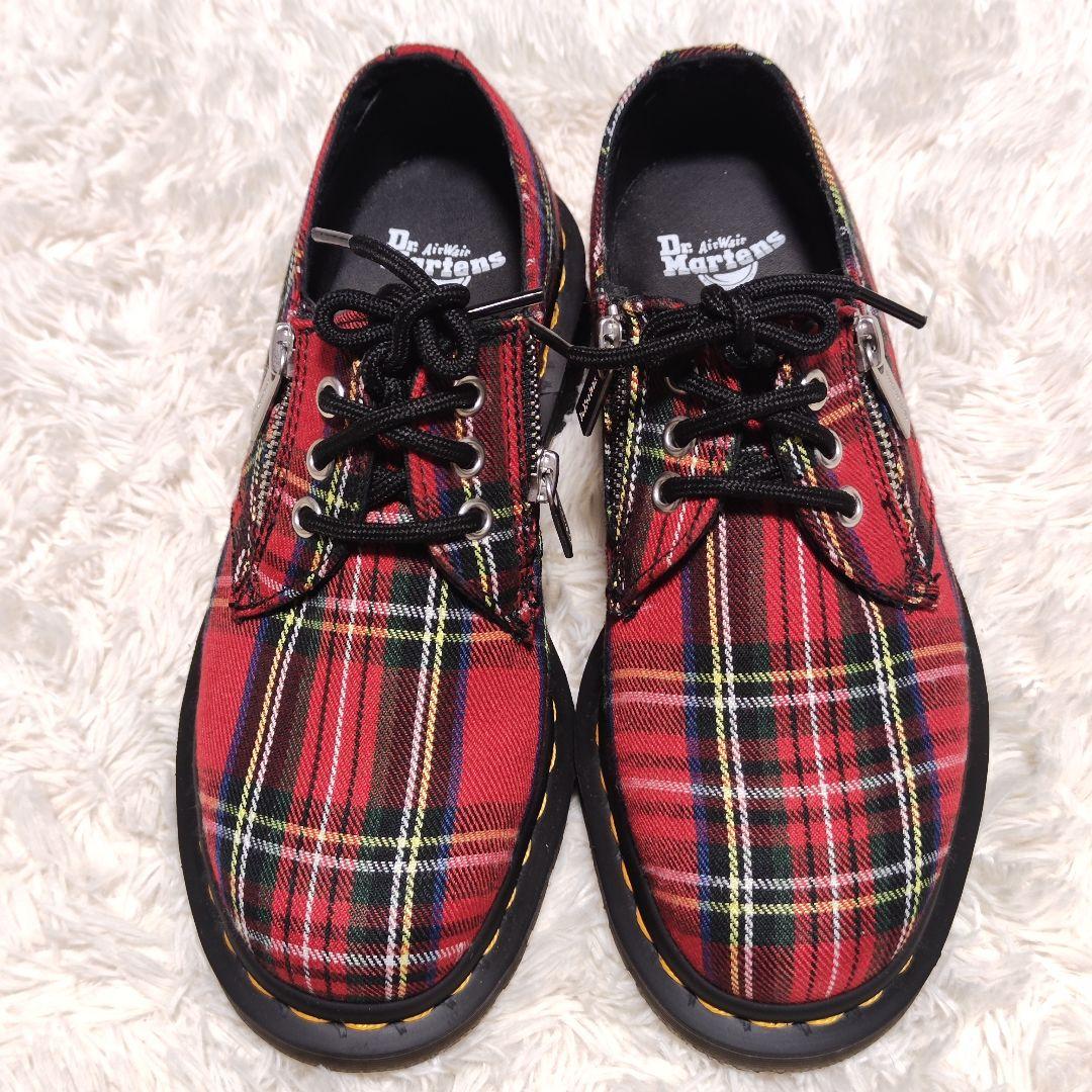 極美品✨ Dr.Martens ブーツ 3ホール 赤 タータンチェック 1461