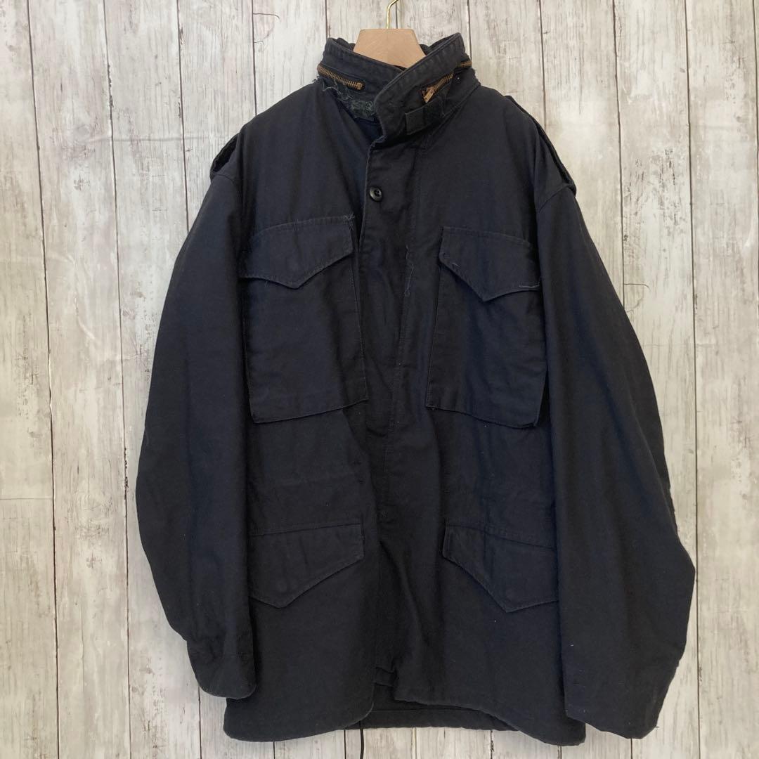 90sヴィンテージ USA製古着ALPHA M65 ミリタリージャケット　黒