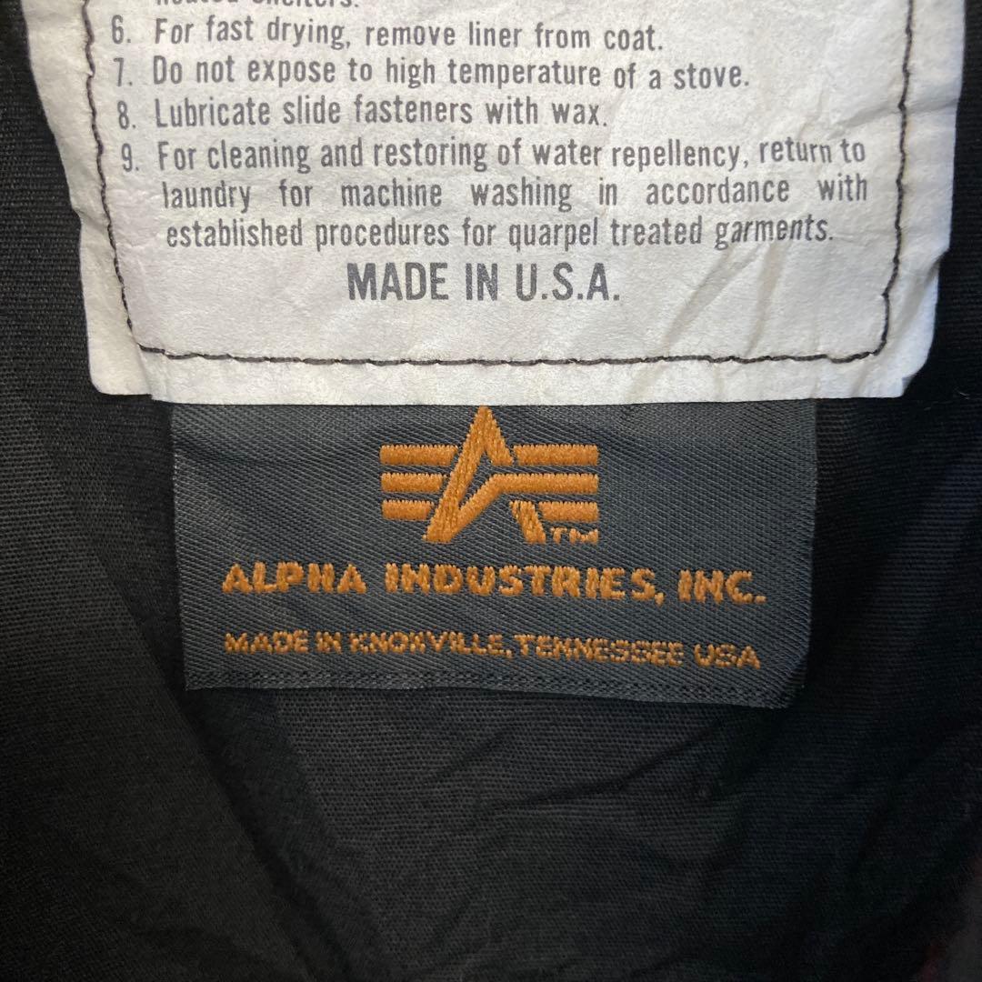 90sヴィンテージ USA製古着ALPHA M65 ミリタリージャケット　黒