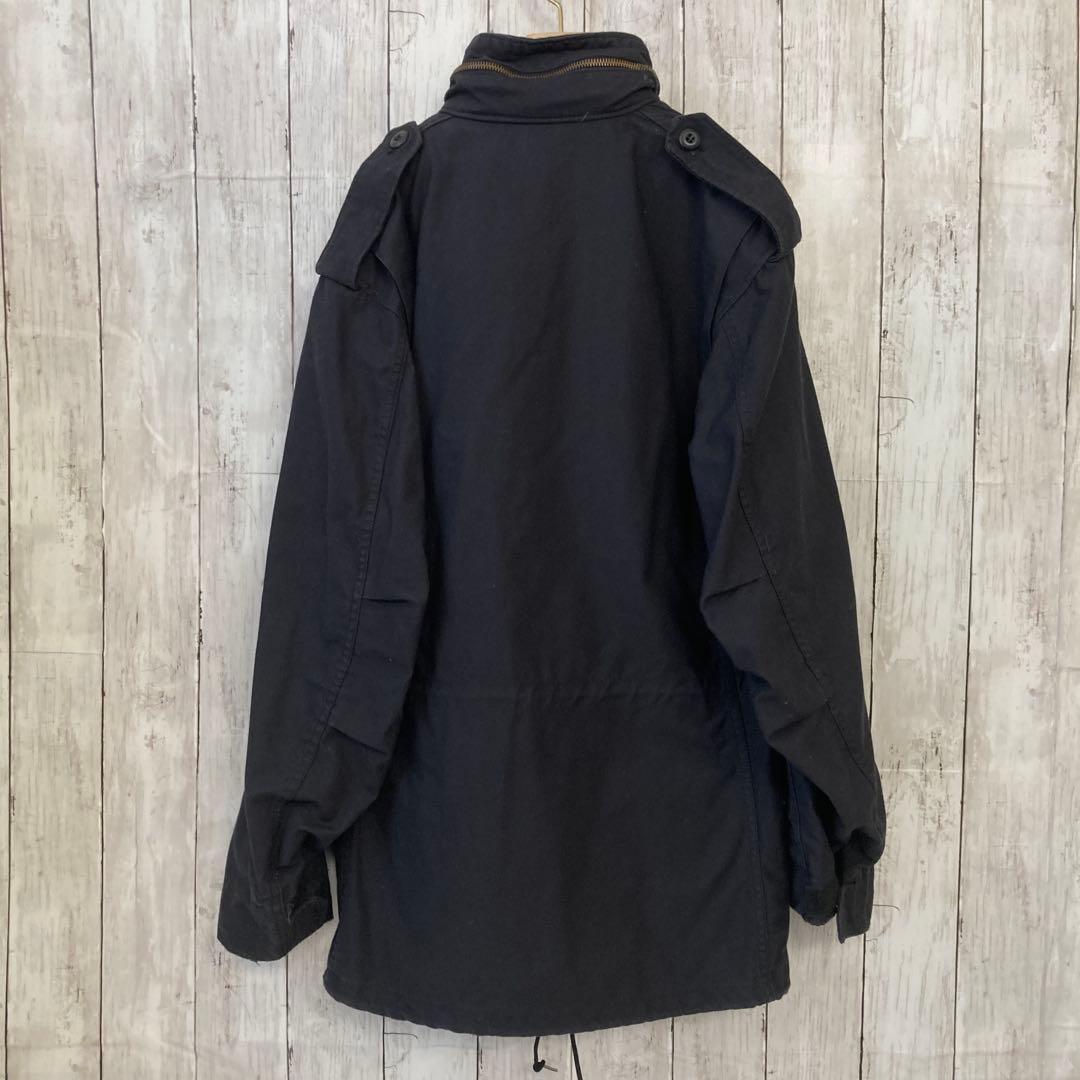 90sヴィンテージ USA製古着ALPHA M65 ミリタリージャケット　黒