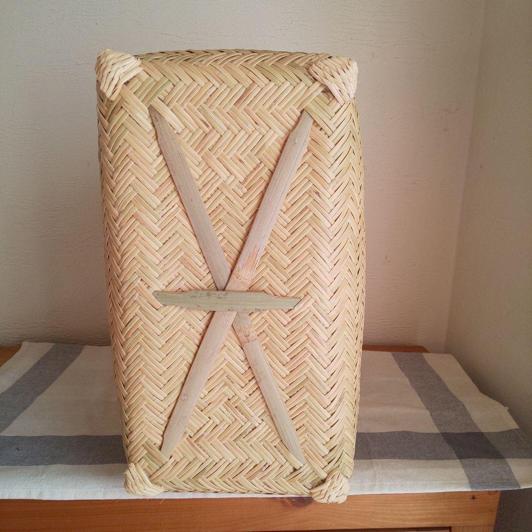 岩手県 鳥越竹細工 市場かご 買い物かご 飾り縁