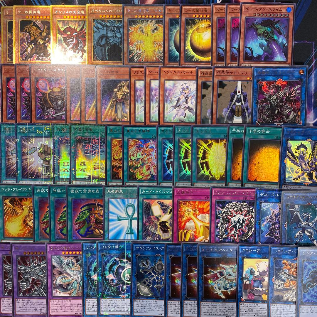 遊戯王　三幻神　ラーの翼神竜　デッキ　ミレニアム中心　スリーブ100枚付き