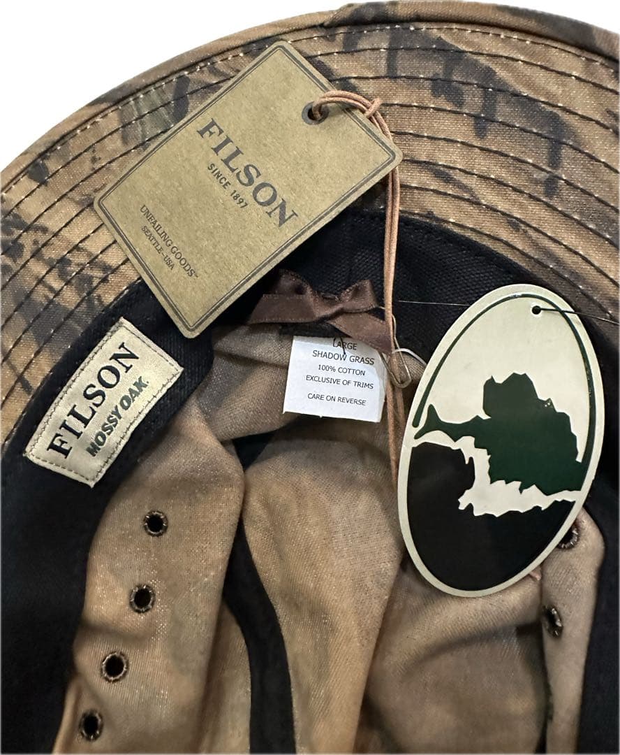 新品FILSON × MOSSY OAK USA製パッカーハットXL 迷彩カモ