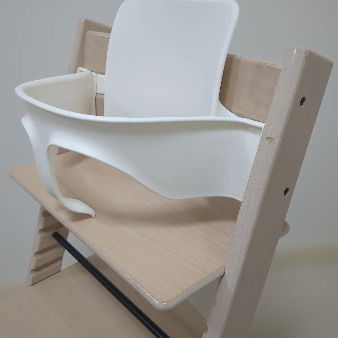 ひ*る様 STOKKE　ストッケ　トリップトラップ　ホワイトウォッシュ　ベビーセ