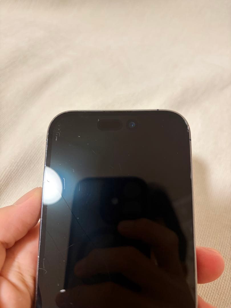 iPhone 14 Pro ディープパープル 128GB 【画面割れ】