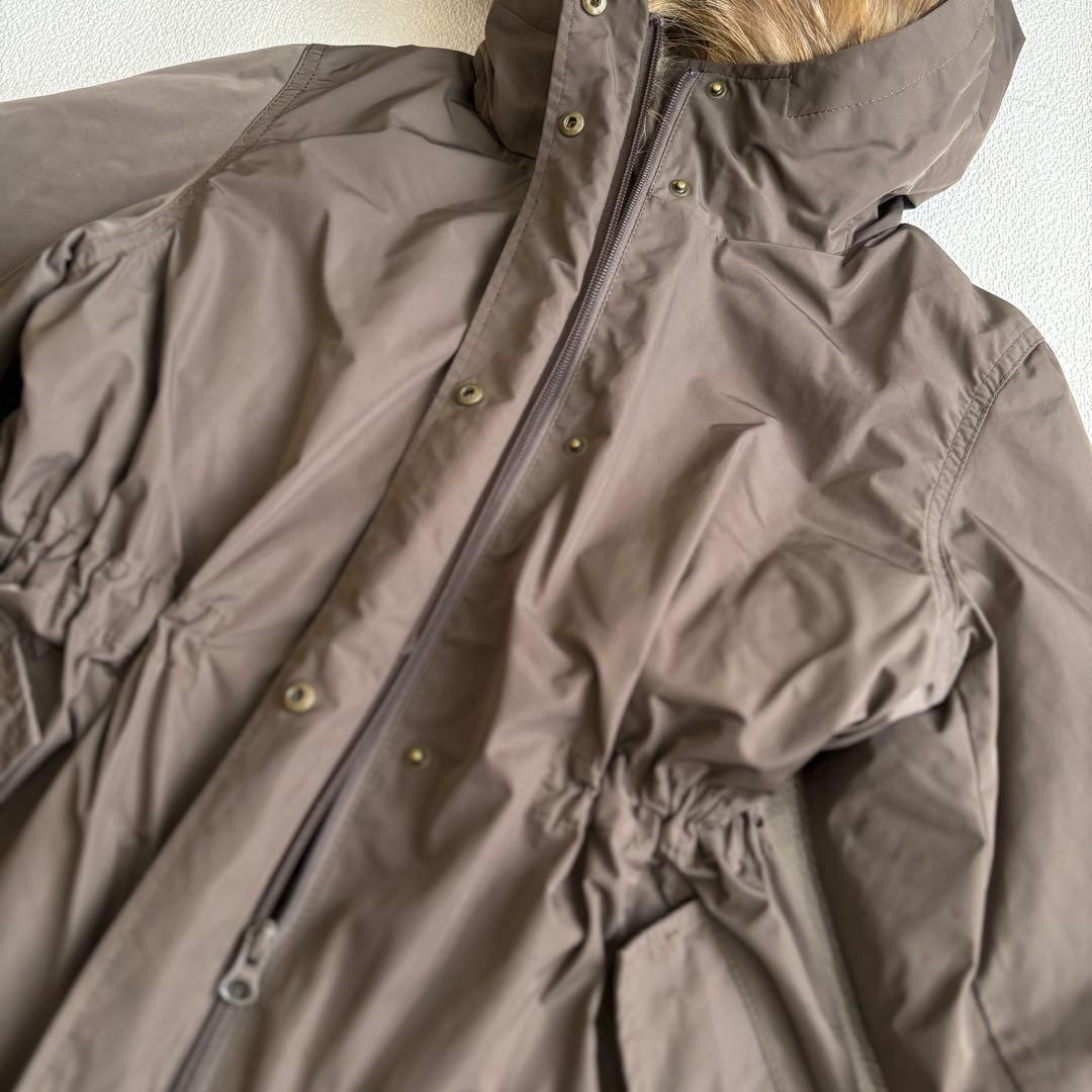 23区　3way タフタダウンライナーコートモッズコートブラウン40 洗える