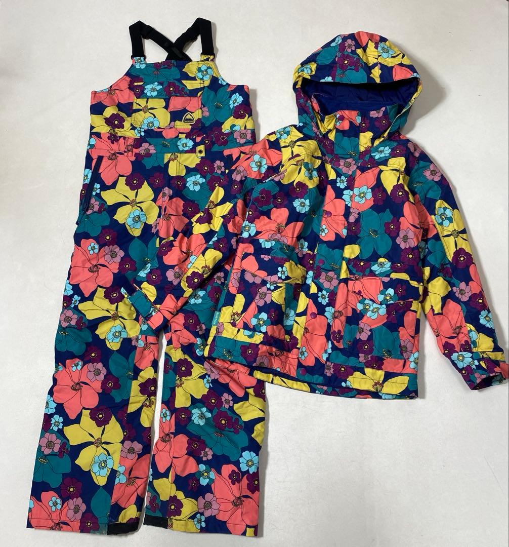 BURTON 花柄 スノーボード ウェア 上下 セット アップ M 140cm