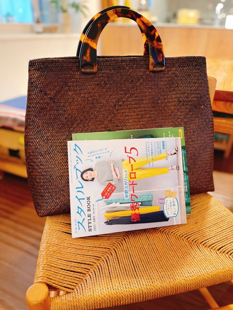 かごバッグ　トートバッグ　籐編み　未使用