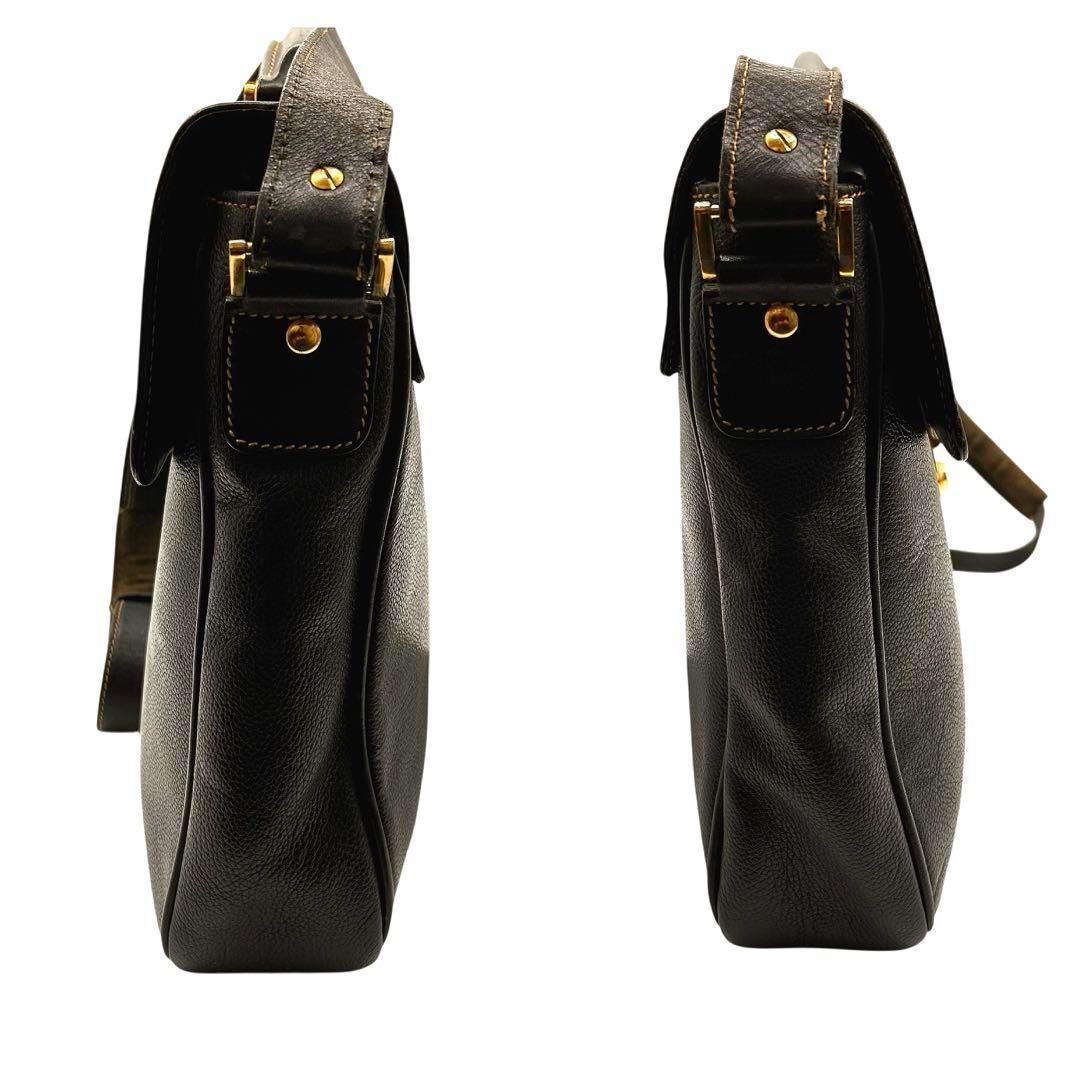 【美品】ダンヒル ダレスバッグ ビジネスバッグ レザー ゴールド金具 黒