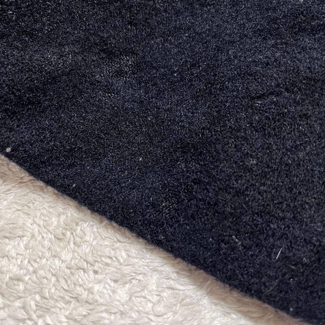 ささみちゃん　　縮絨ウール　ワイドコート　ネイビー