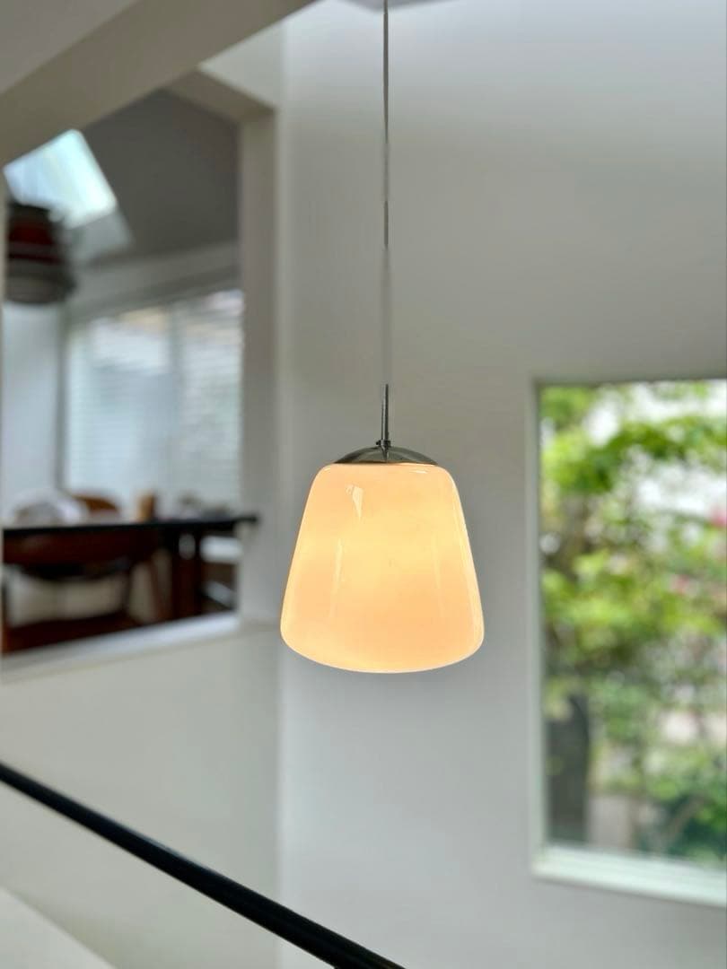 独30年代　opalin school lamp ヴィンテージ・ペンダントランプ