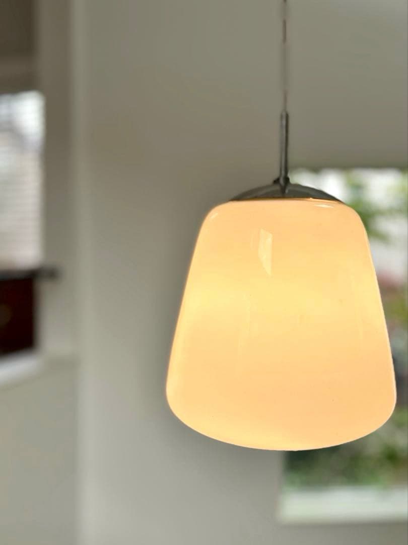 独30年代　opalin school lamp ヴィンテージ・ペンダントランプ