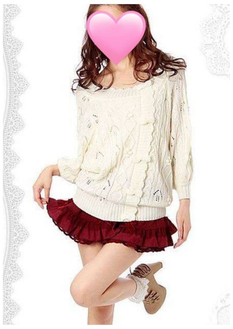 リズリサ　フリル付きワインレッドショートパンツ　バレエコア　fairy core