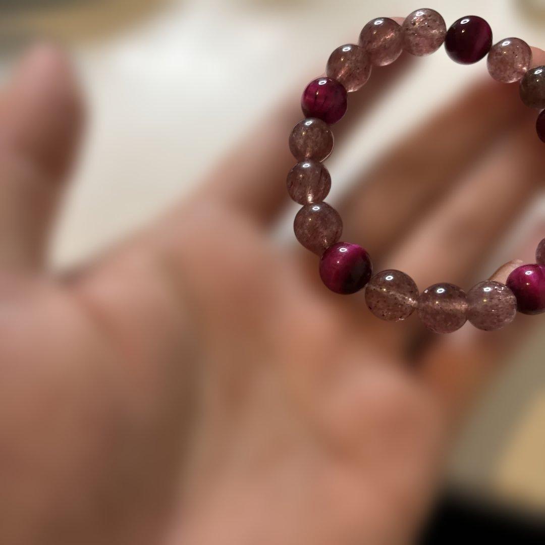 ピンクタイガーアイとストロベリークオーツ！ズドーンとくる！