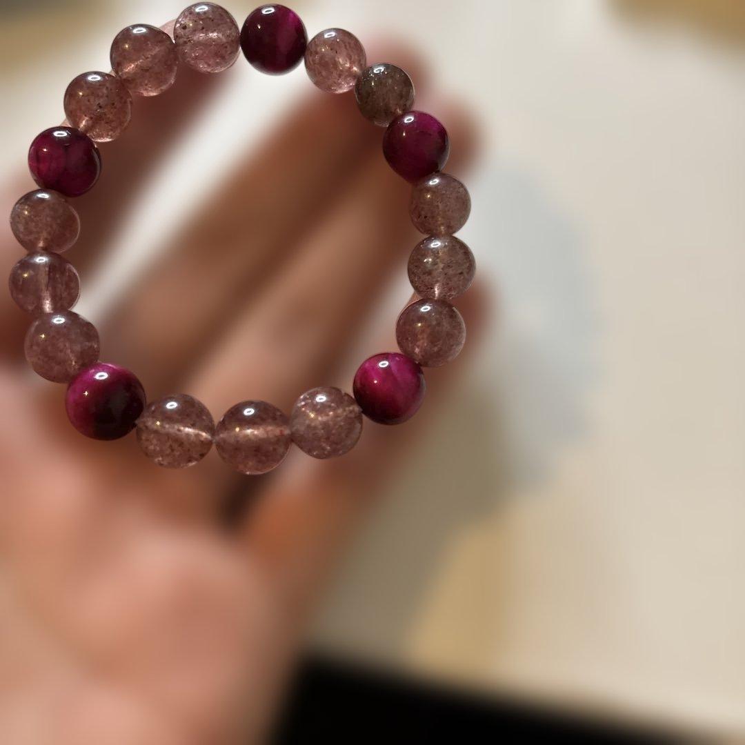 ピンクタイガーアイとストロベリークオーツ！ズドーンとくる！