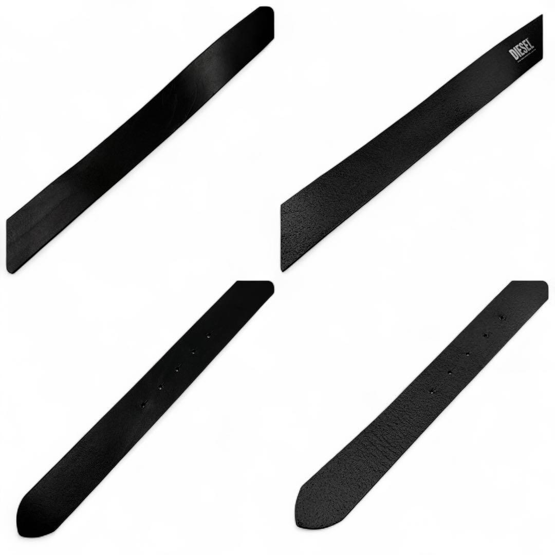 【美品】 ディーゼル B-1DR Strass ベルト ライトストーン ブラック