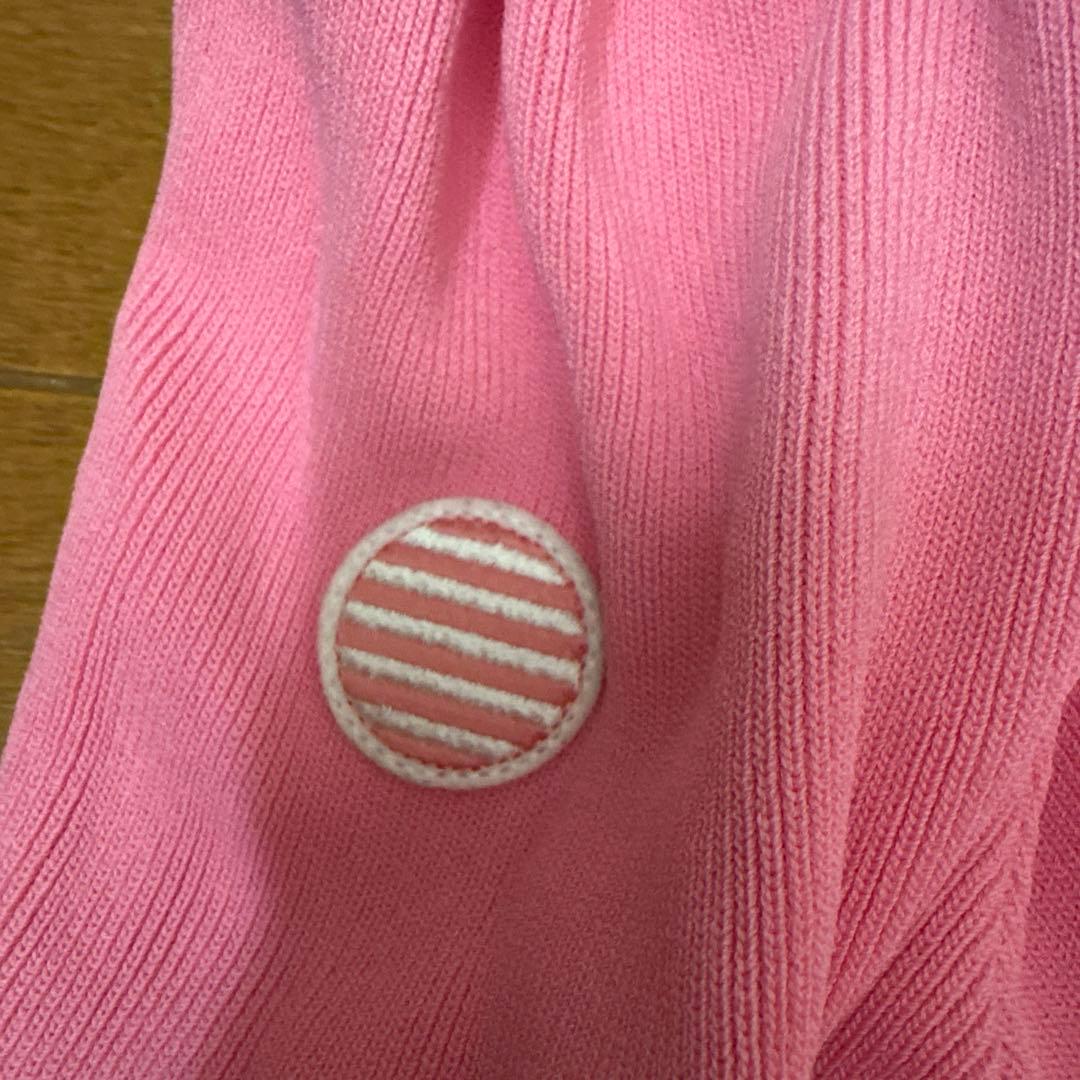 ボーダーズ　パール付きピンク長袖トップス