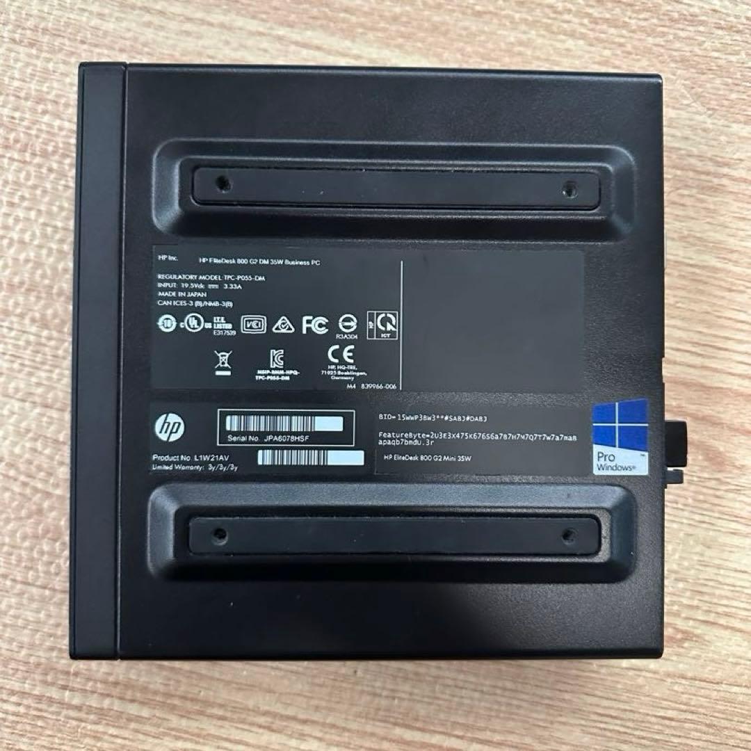 お値下げ　HP EliteDesk 800 DMミニPC Win 10