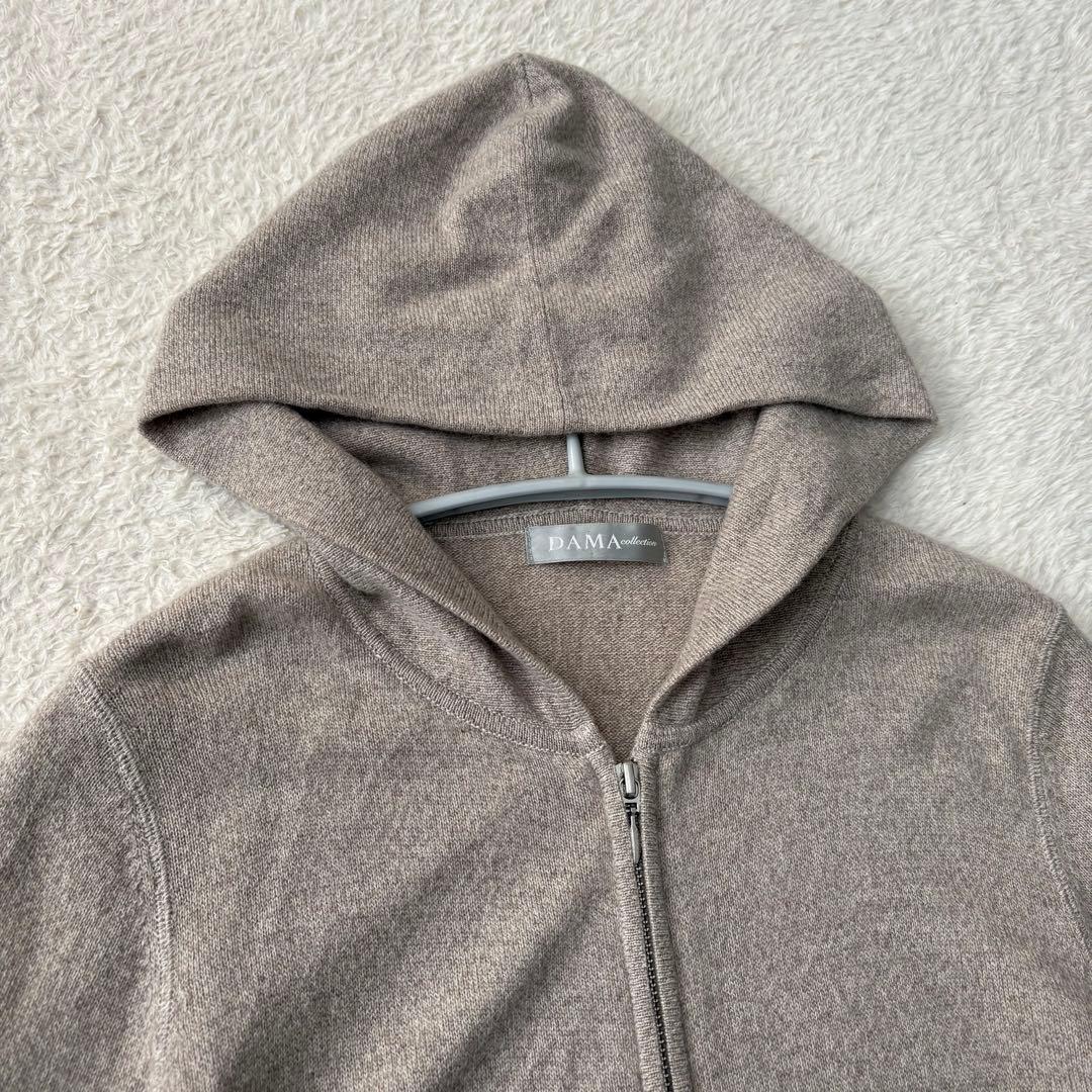【美品】DAMA collection ニット　パーカー　カシミヤ100% L