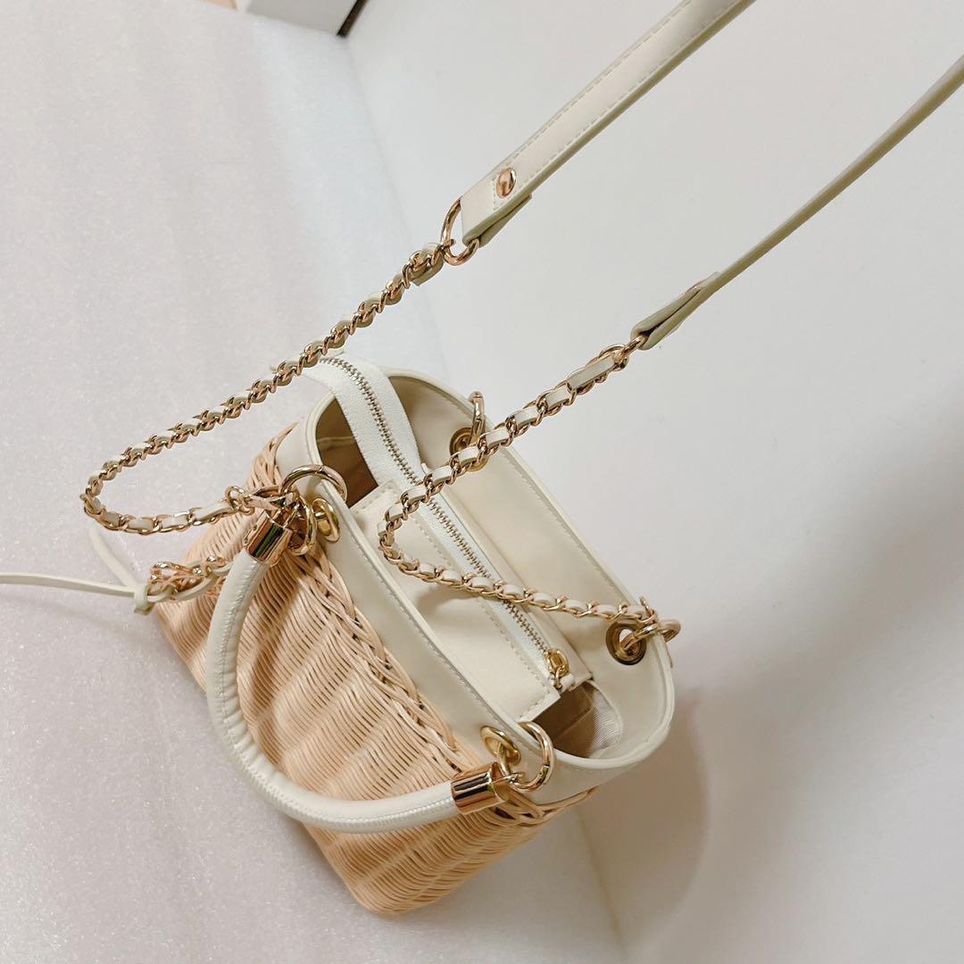 RANDA チェーンショルダー2WAYカゴバッグ