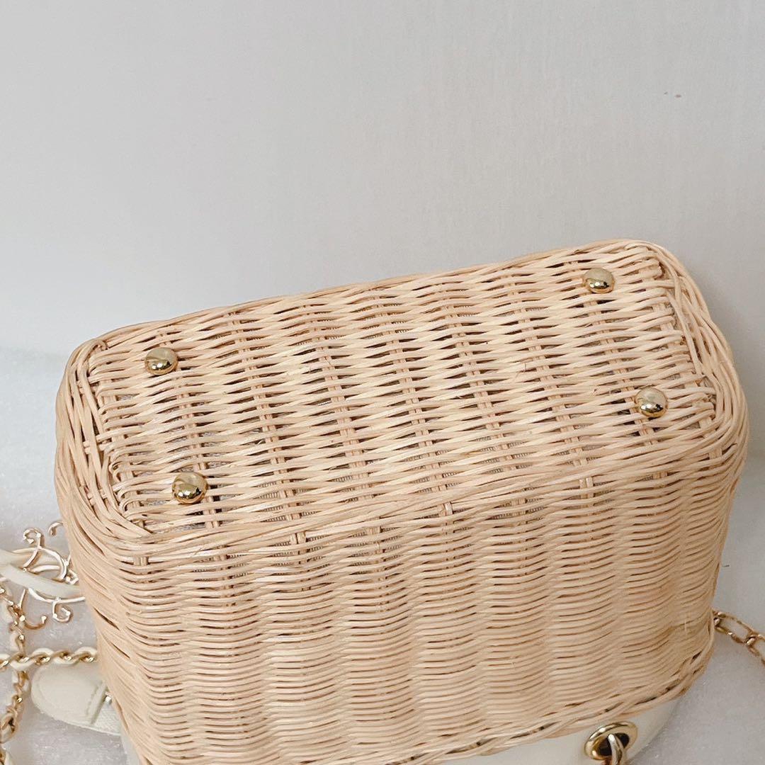 RANDA チェーンショルダー2WAYカゴバッグ