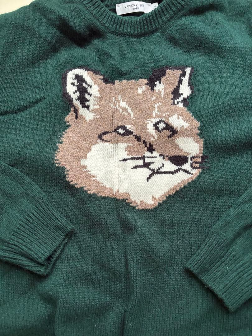 Maison Kitsuné メゾンキツネ インターシャ セーター ビッグロゴ