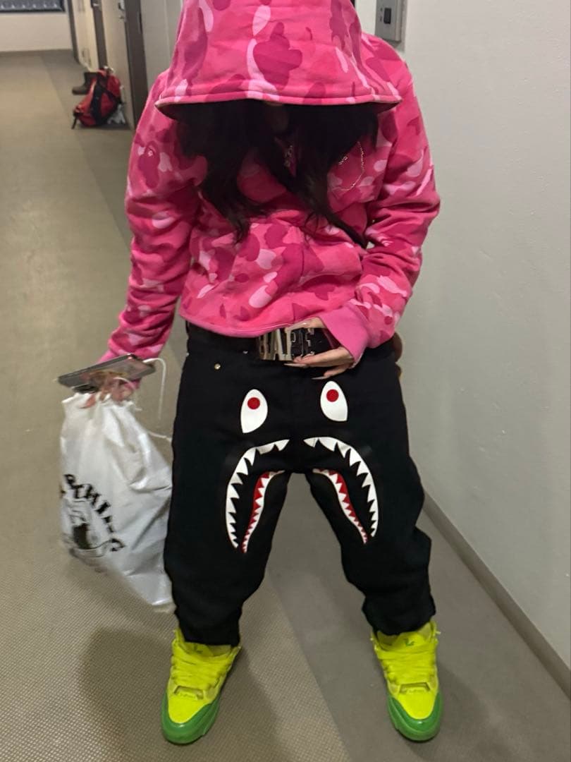 A Bathing Ape ピンク迷彩パーカー XSサイズ