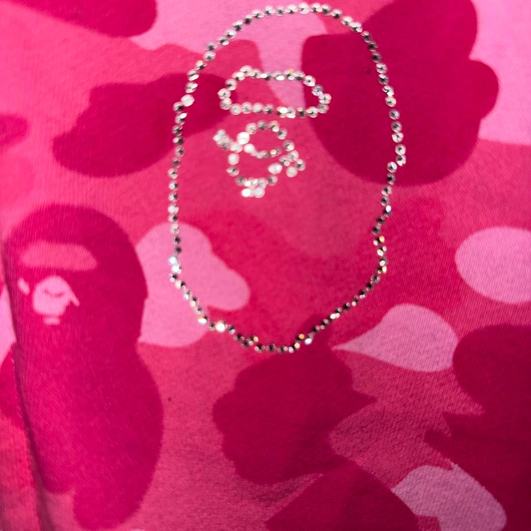 A Bathing Ape ピンク迷彩パーカー XSサイズ