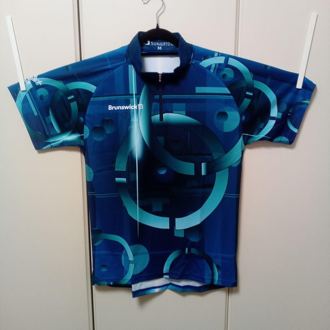 値下げ Brunswick ハーフジップ ボウリングウェア ブルー M 新品