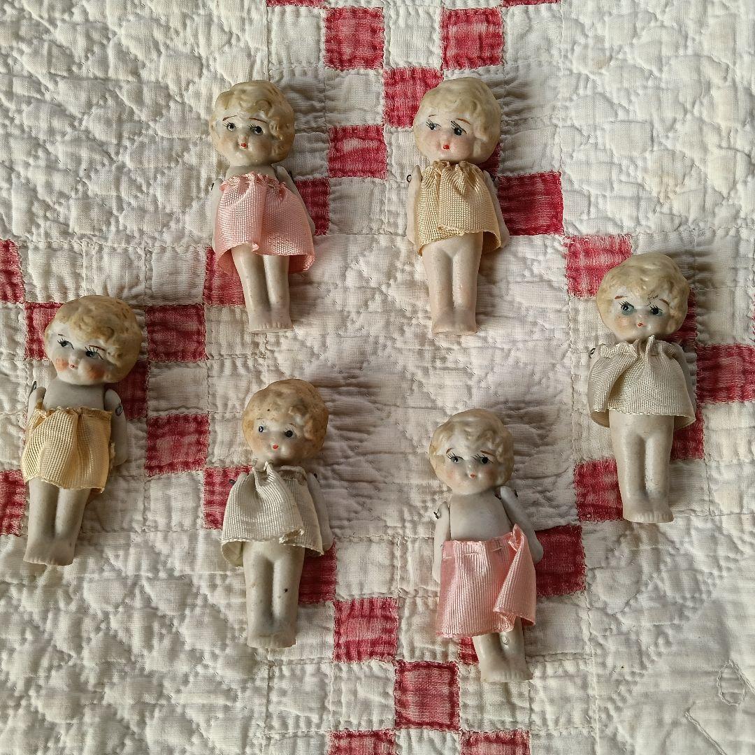 ビスクドール アンティーク陶器製人形セット 6体　メイドインジャパン