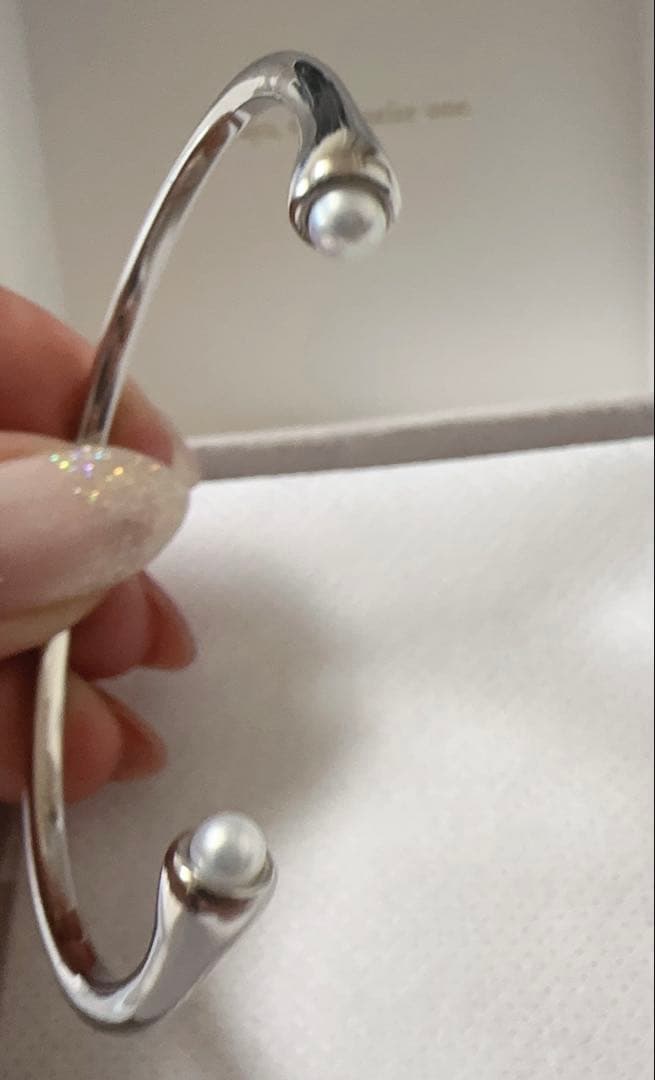 ete レディース バングル パール装飾